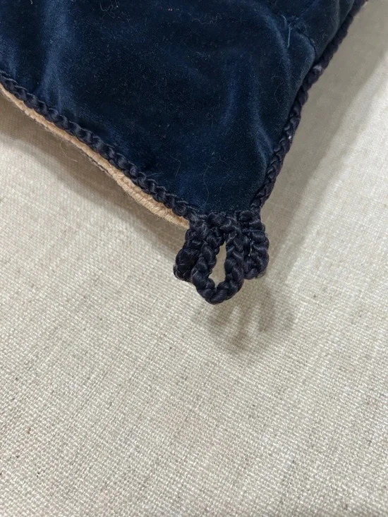 Vintage Lillian Vernon Needlepoint Fruit Pillow with Red Apples and Velvet Back - Picture 6 of 10